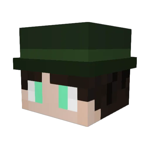 _crepper_ Minecraft avatar head, 3D render