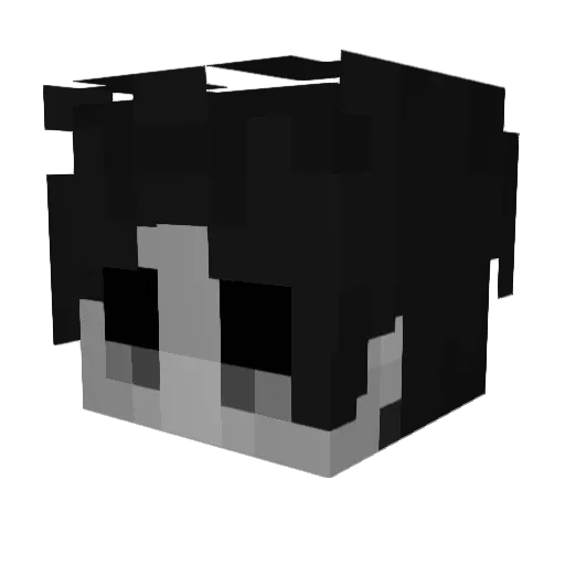 _crystL Minecraft avatar head, 3D render