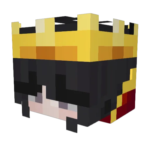 _crystals Minecraft avatar head, 3D render