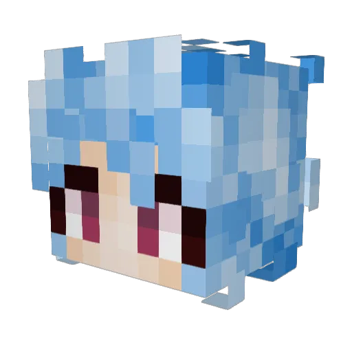_cymn_ Minecraft avatar head, 3D render