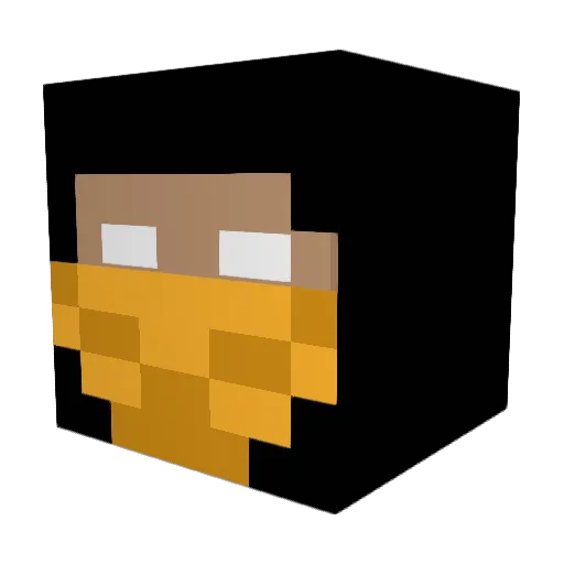 _d7om_ Minecraft avatar head, 3D render