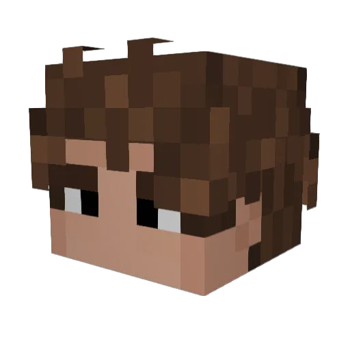 _dDarko Minecraft avatar head, 3D render
