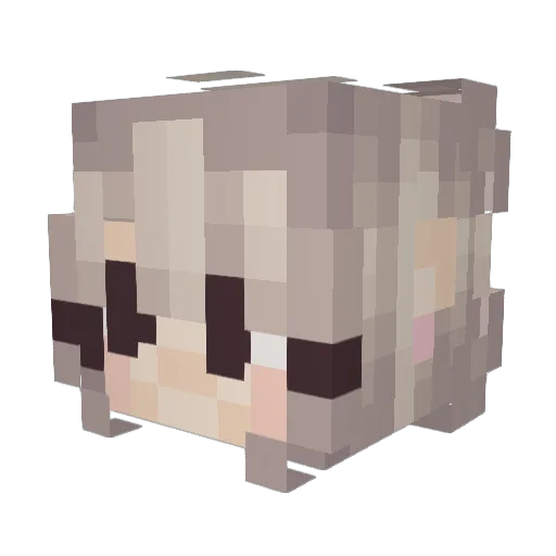 _dZaura Minecraft avatar head, 3D render