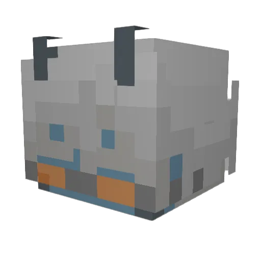 _d_u_d_e_ Minecraft avatar head, 3D render