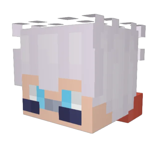 _dadda Minecraft avatar head, 3D render