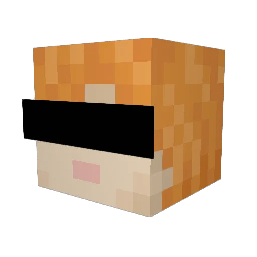 _dae__ Minecraft avatar head, 3D render