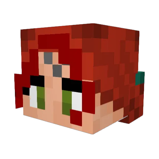 _daijobu Minecraft avatar head, 3D render