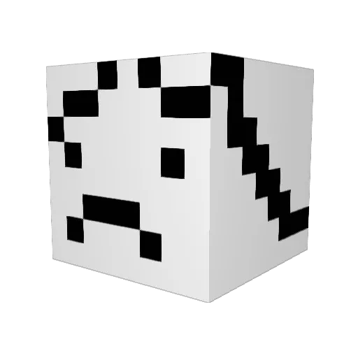 _dapna Minecraft avatar head, 3D render