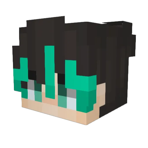 _darkness7_ Minecraft avatar head, 3D render