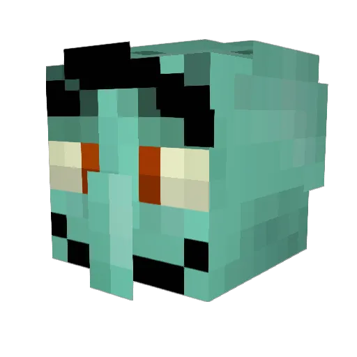 _david238 Minecraft avatar head, 3D render