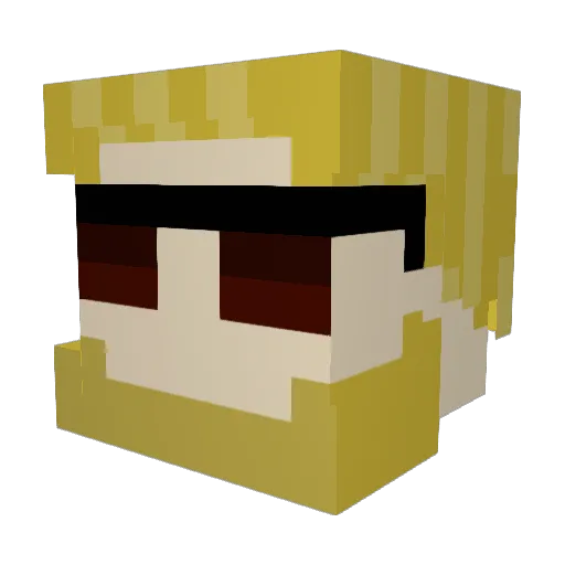 _dead_roses_ Minecraft avatar head, 3D render
