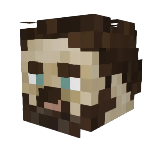 _deltic Minecraft avatar head, 3D render
