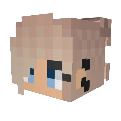_demdem_ Minecraft avatar head, 3D render