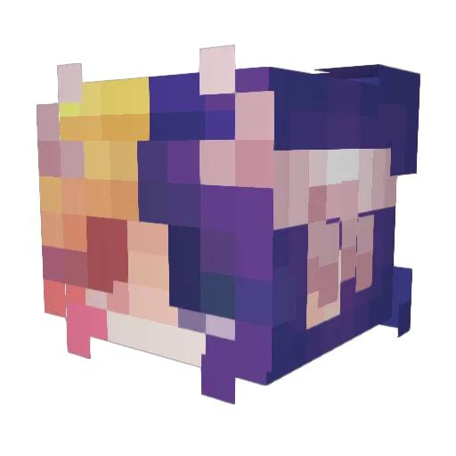 _demidevil Minecraft avatar head, 3D render