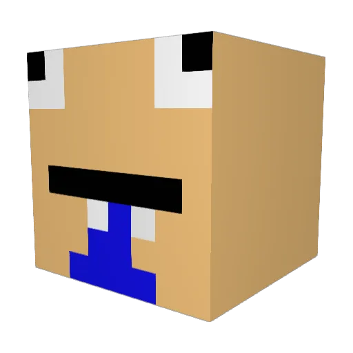_deportedmexican Minecraft avatar head, 3D render