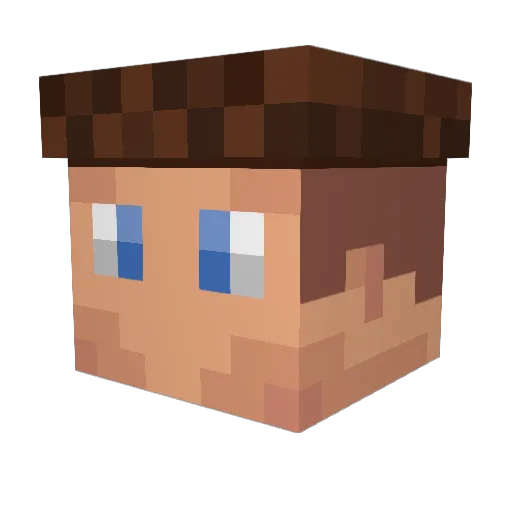_dermaks_ Minecraft avatar head, 3D render