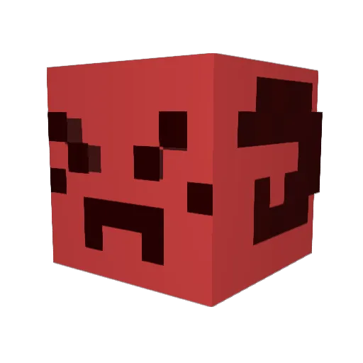 _derren Minecraft avatar head, 3D render