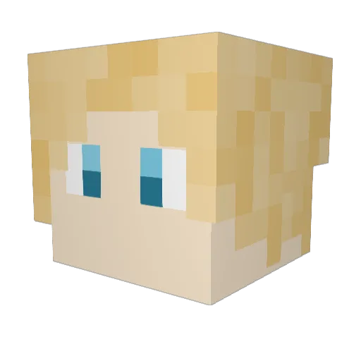 _desperaux_ Minecraft avatar head, 3D render