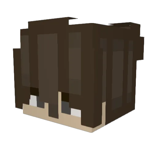 _dfk Minecraft avatar head, 3D render
