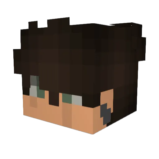 _diamentos_ Minecraft avatar head, 3D render