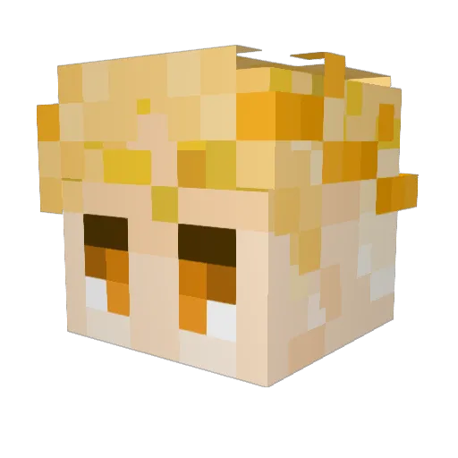 _dibble_ Minecraft avatar head, 3D render
