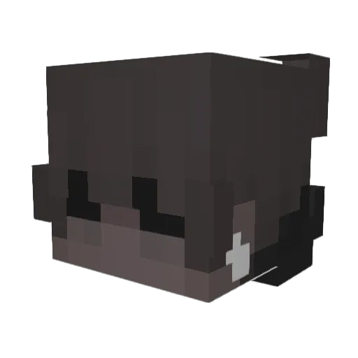 _died Minecraft avatar head, 3D render