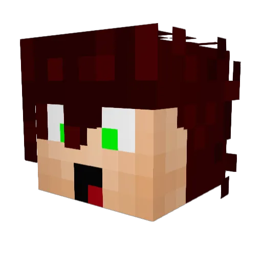 _dimkaice_ Minecraft avatar head, 3D render