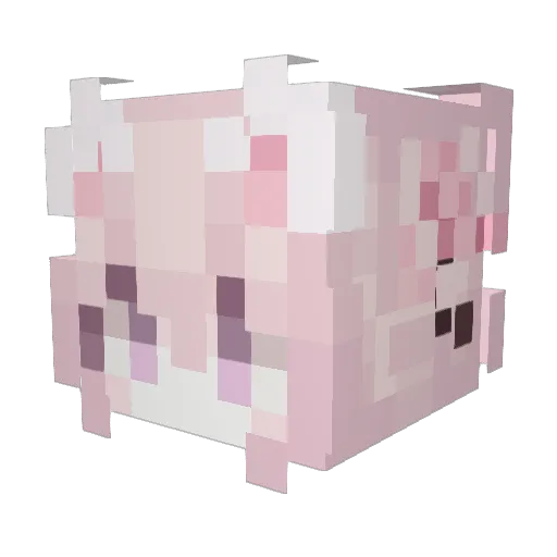 _distant1 Minecraft avatar head, 3D render