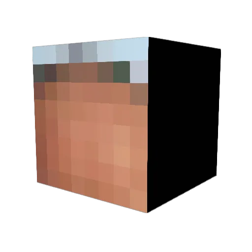 _ditko_ Minecraft avatar head, 3D render