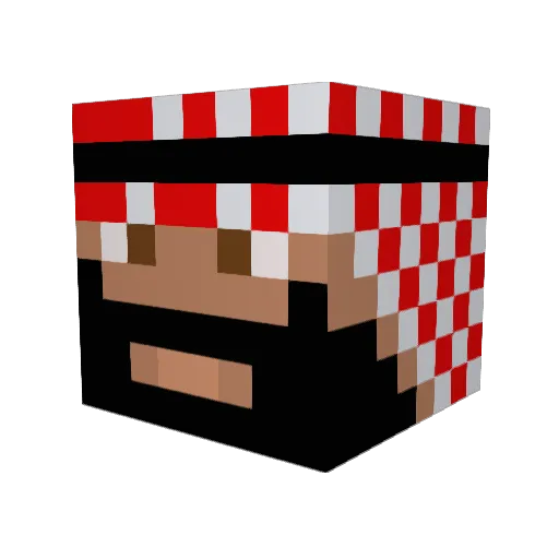 _dnn Minecraft avatar head, 3D render