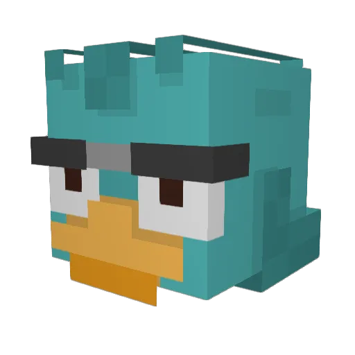 _drewd Minecraft avatar head, 3D render