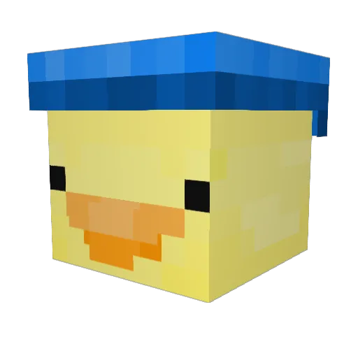 _duckofdoom_ Minecraft avatar head, 3D render