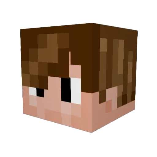 _duqk Minecraft avatar head, 3D render
