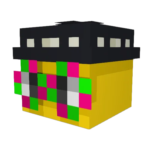 _dwem Minecraft avatar head, 3D render