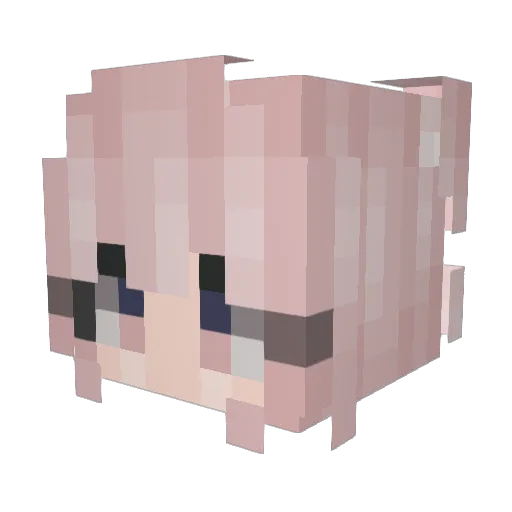 _dxdda Minecraft avatar head, 3D render