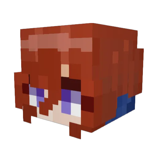 _dxzzy Minecraft avatar head, 3D render
