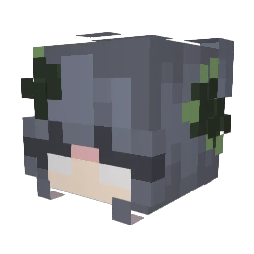 _eIysian Minecraft avatar head, 3D render