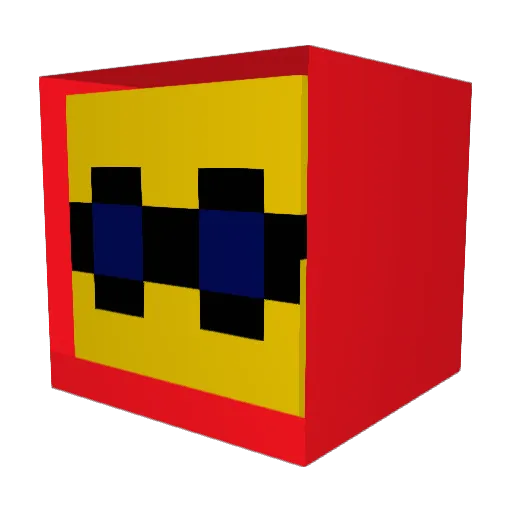 _eJames_ Minecraft avatar head, 3D render