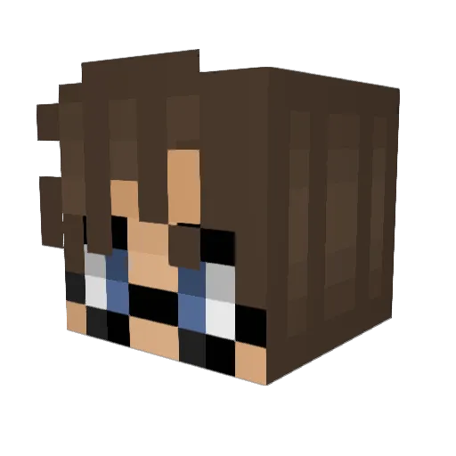 _eastern_ Minecraft avatar head, 3D render
