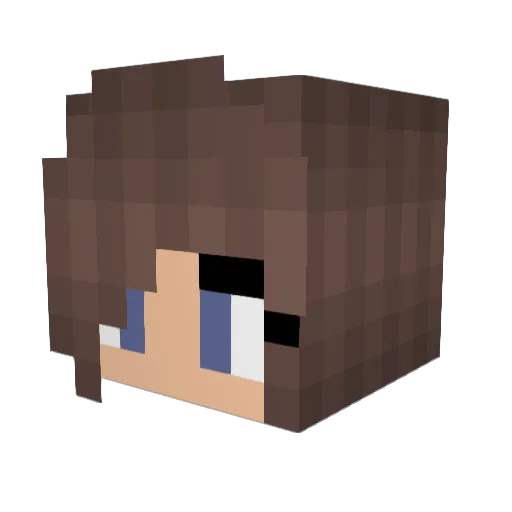 _ec_ Minecraft avatar head, 3D render