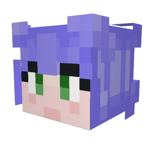 _eccentric Minecraft avatar head, 3D render