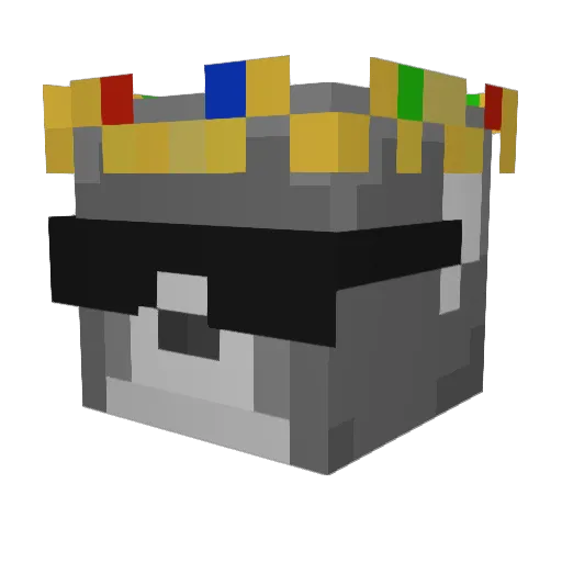 _ecco2k Minecraft avatar head, 3D render