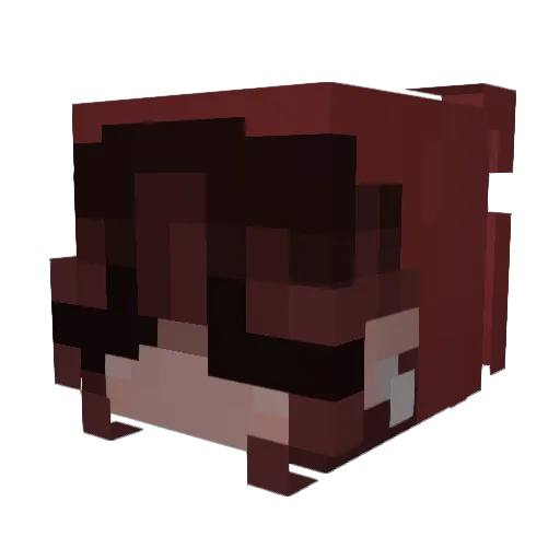 _eda Minecraft avatar head, 3D render