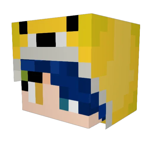 _eeM_ Minecraft avatar head, 3D render