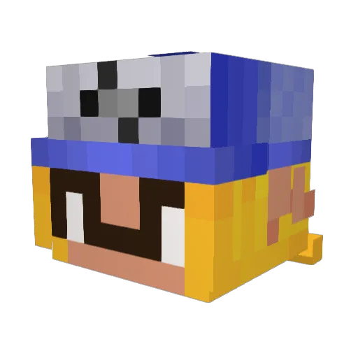 _eeb Minecraft avatar head, 3D render