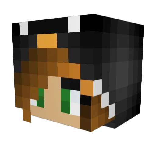 _eem Minecraft avatar head, 3D render