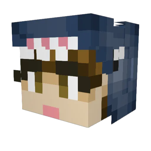_eevee Minecraft avatar head, 3D render