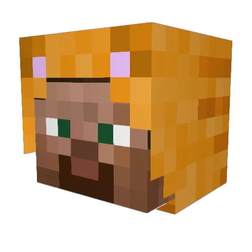 _elboberto Minecraft avatar head, 3D render