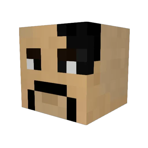 _ellSeie Minecraft avatar head, 3D render