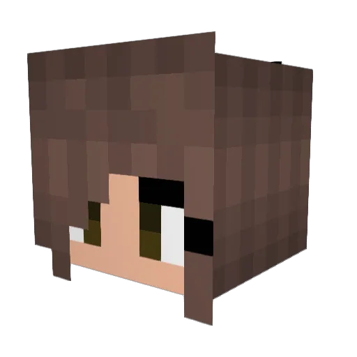 _emma02_ Minecraft avatar head, 3D render